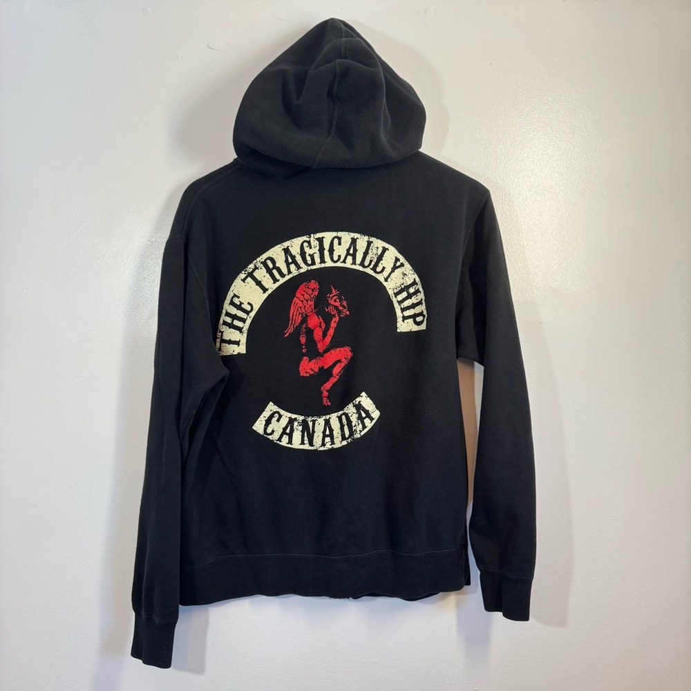 Tragically Hip Canada Full Zip Black Hoodie / Sweater Mens Medium